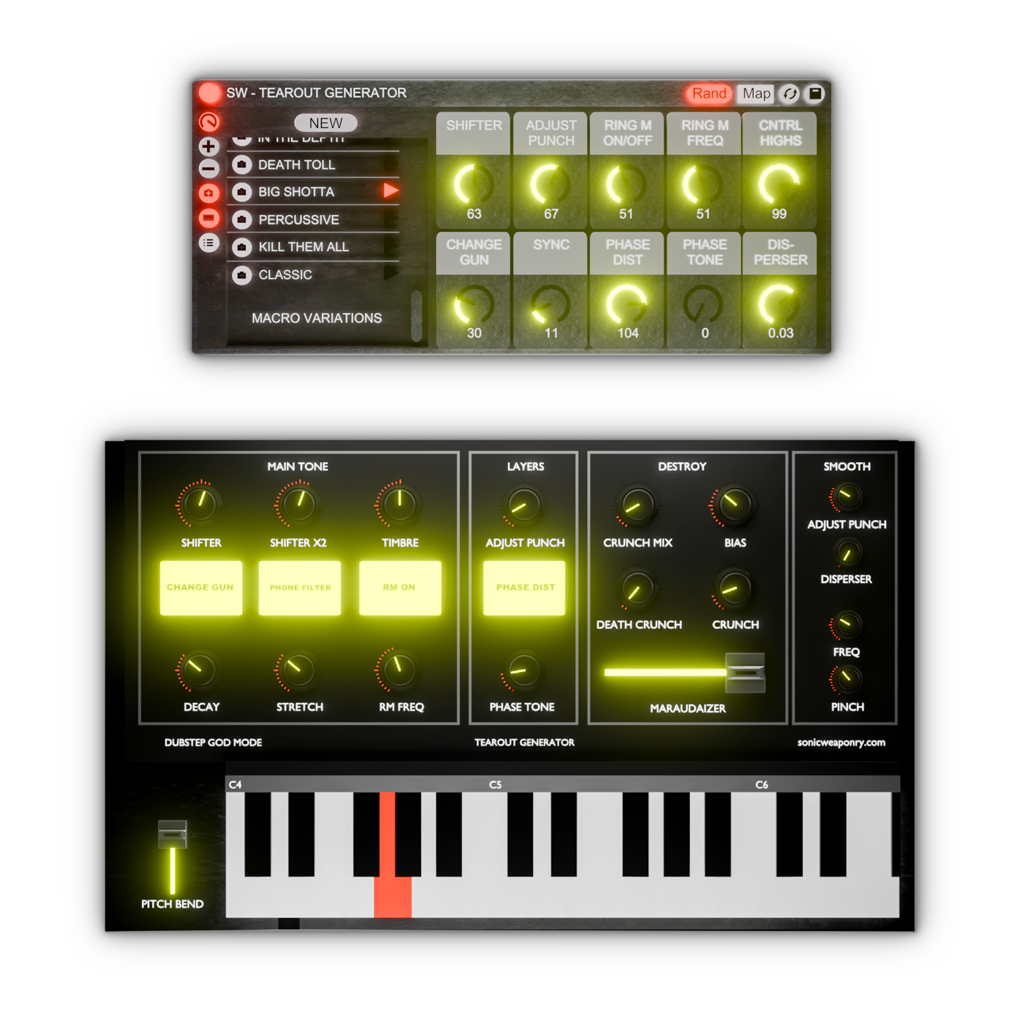 Tearout Gun Generator, infinite Tearout Dubstep presets for Xfer Serum and Serum 2
