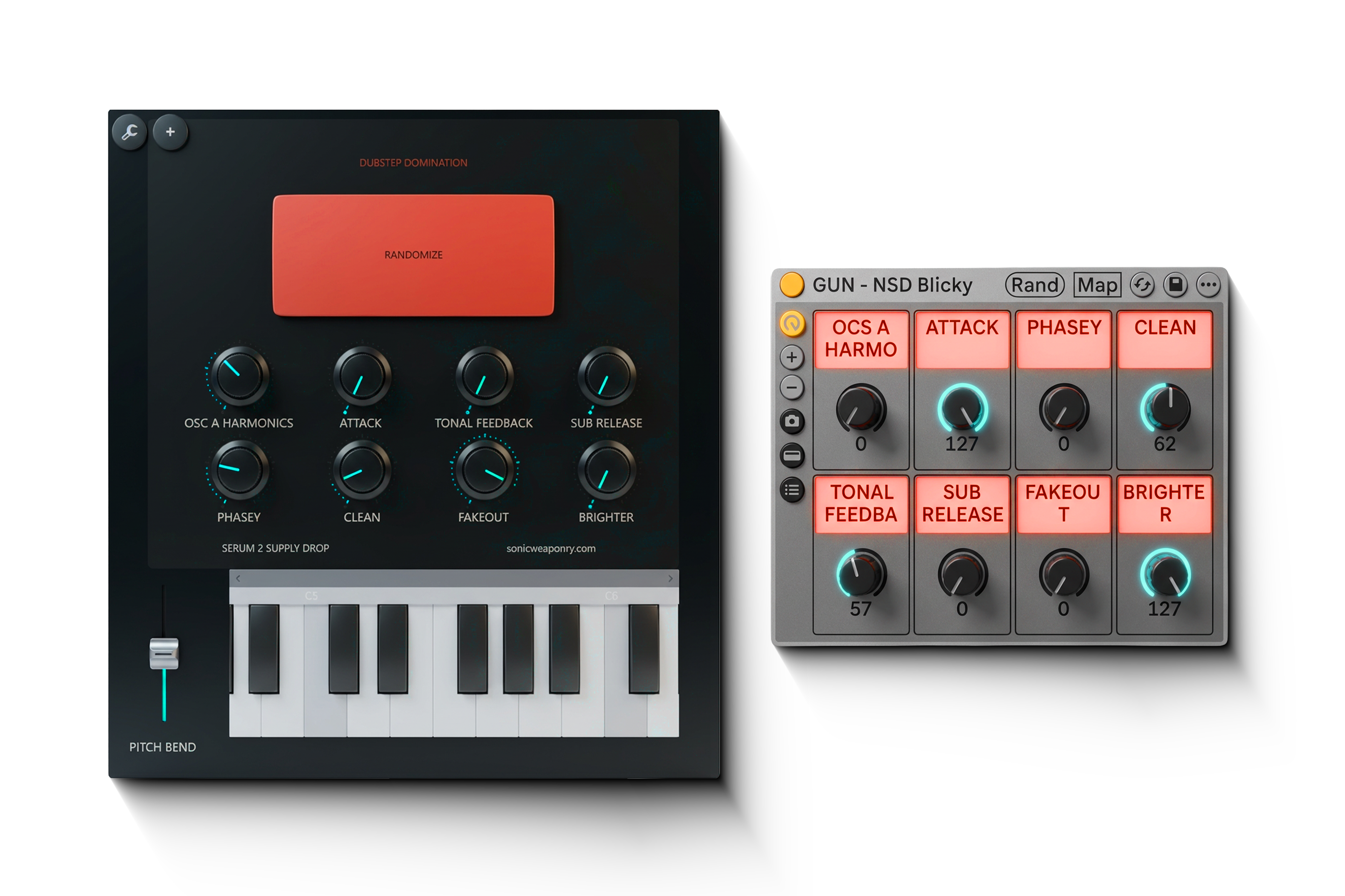 Custom Generator Racks for Ableton Live and FL Studio Patcher, designed to instantly randomize Serum 2 macros for unique Dubstep bass variations.