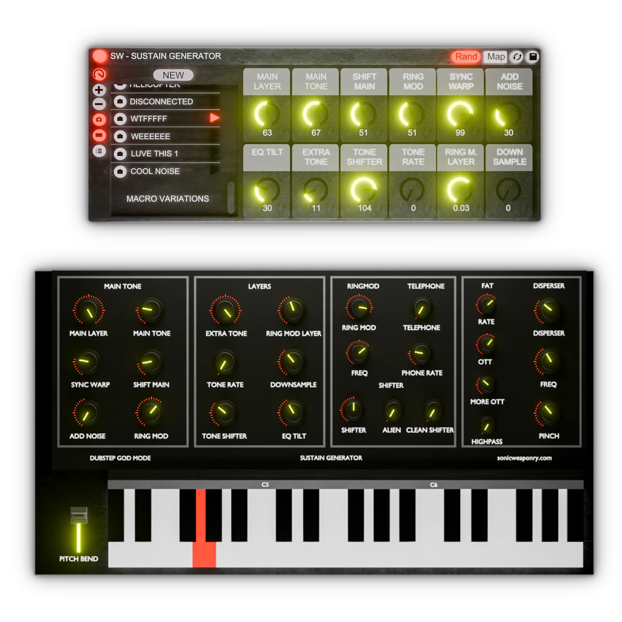 Sustain Generator, heavy dubstep bass generator rack for Ableton and FL Studio