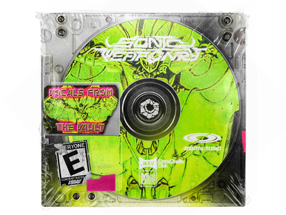 Vocals From the Vault pre drop vocals pack cover, lime green MiniDisc