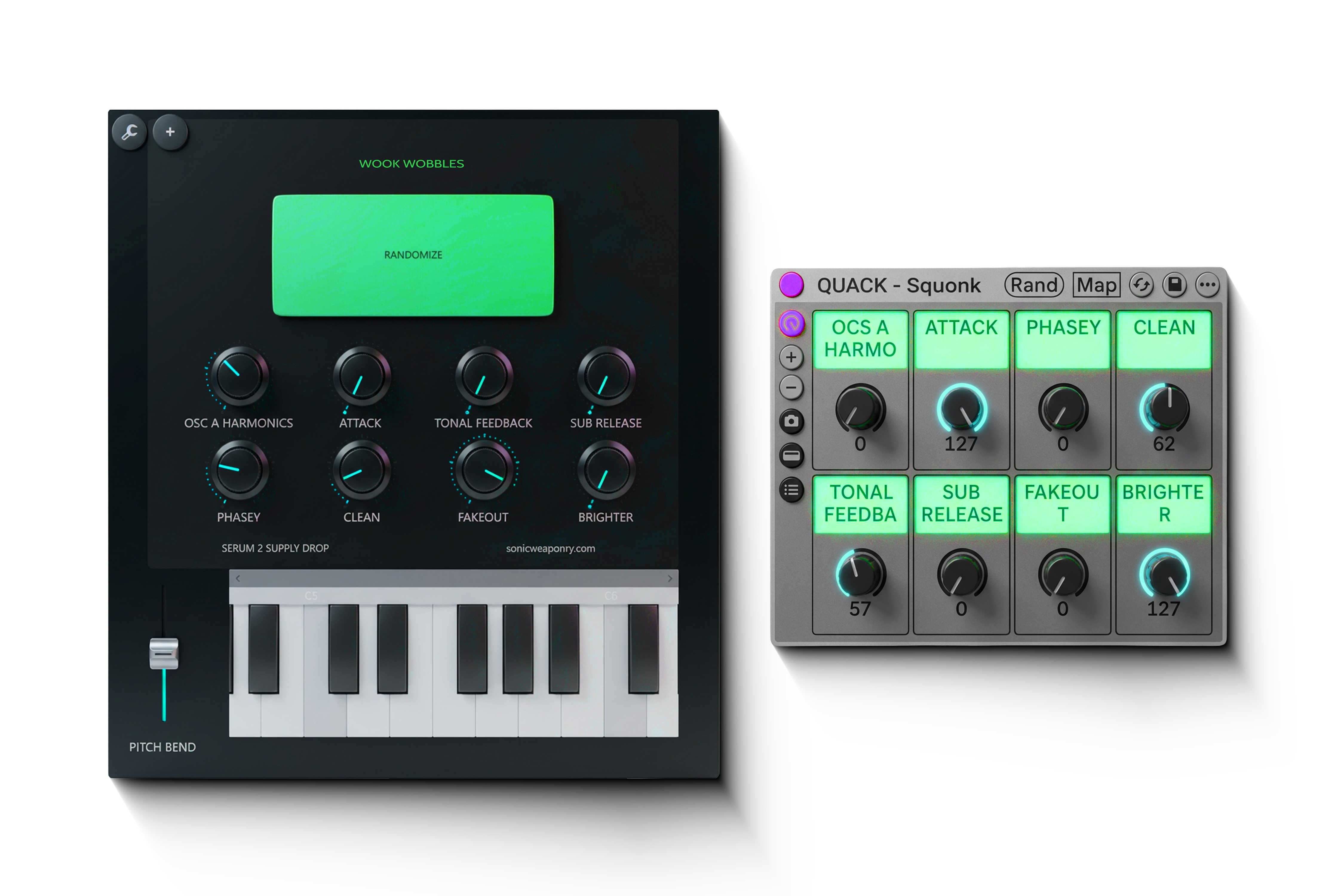 Custom Generator Racks for Ableton Live and FL Studio Patcher, designed to instantly randomize Serum 2 macros for unique Dubstep bass variations.